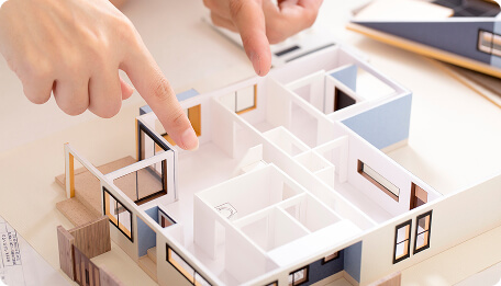 ミニチュアの建築模型